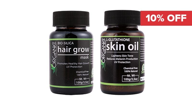 10% Off Organic Health Solutions Hair Growth & L-Glutathione Skin Oil Cover Image